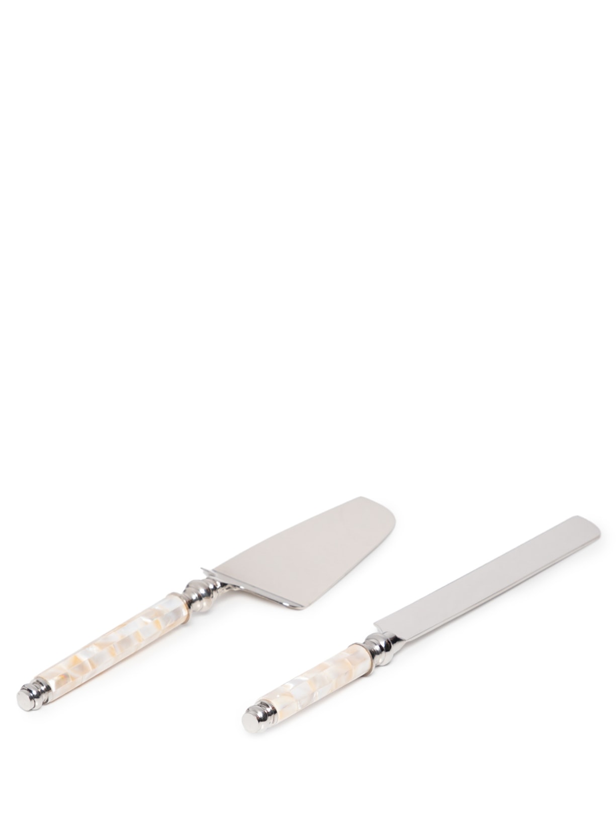 Set Faca E Espátula Em Madrepérola Off White Le Lis Casa