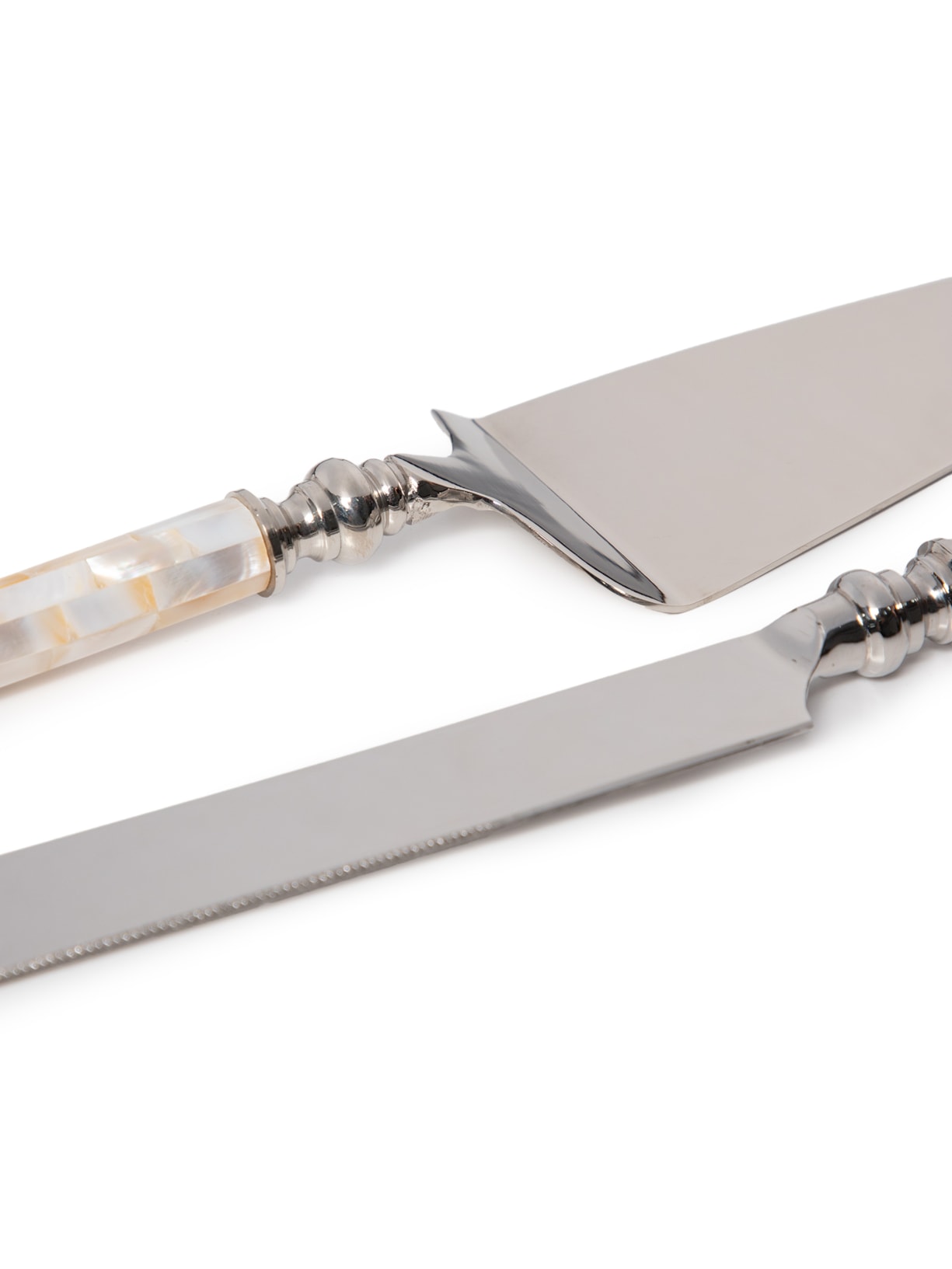 Set Faca E Espátula Em Madrepérola Off White Le Lis Casa