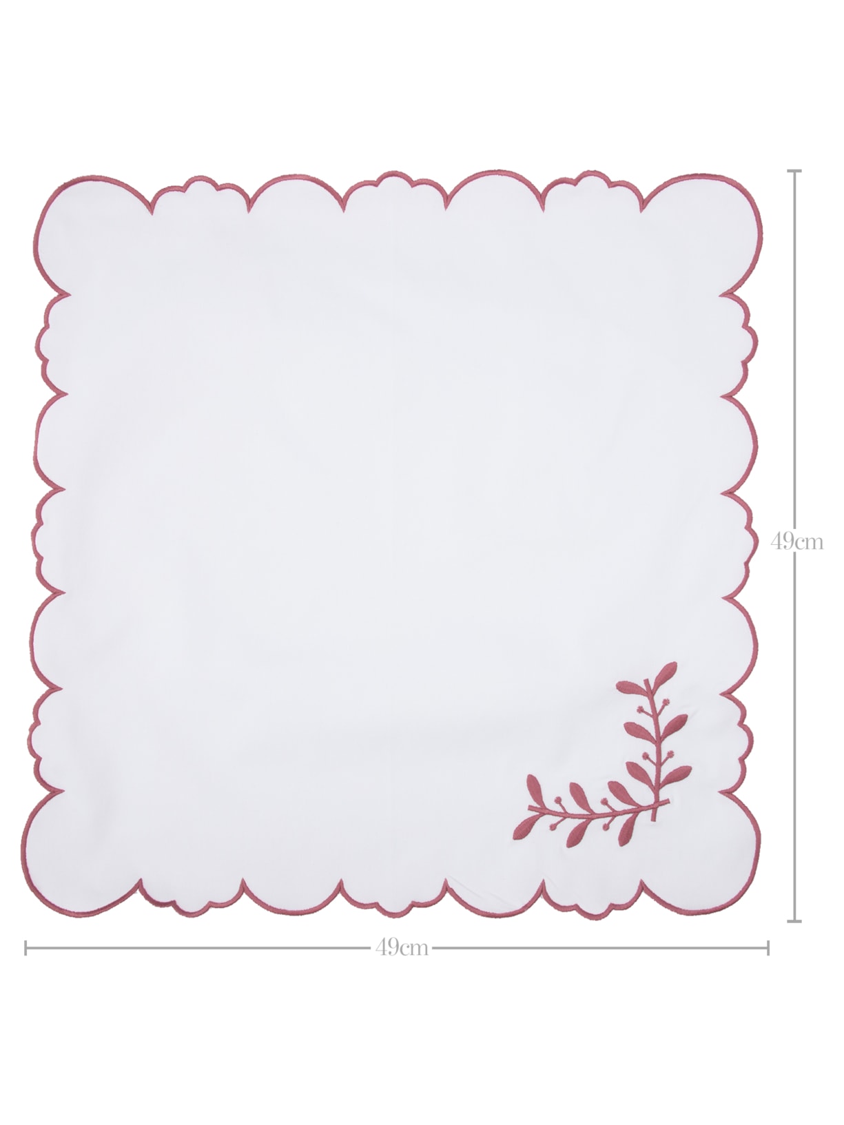 Set Guardanapos Catarina Bordado Antigo 2 Unidades Rosa  Suva Collections