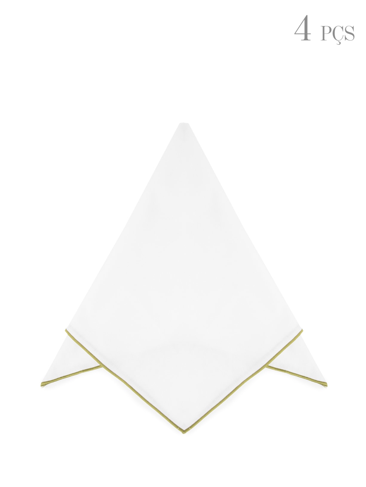 Set Guardanapos Com Friso 4 Peças Verde Fine Prints