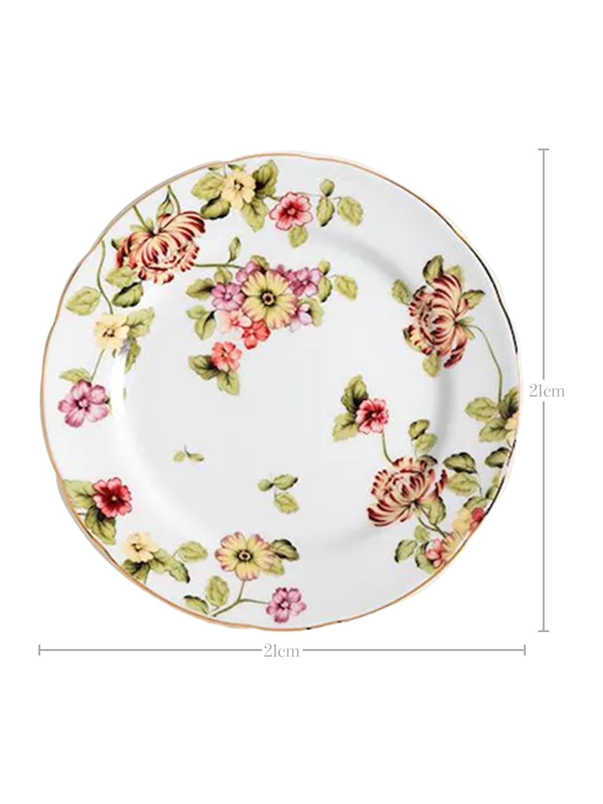 Set Prato Sobremesa Flor do Ocidente 2 Peças Branco Tania Bulhões