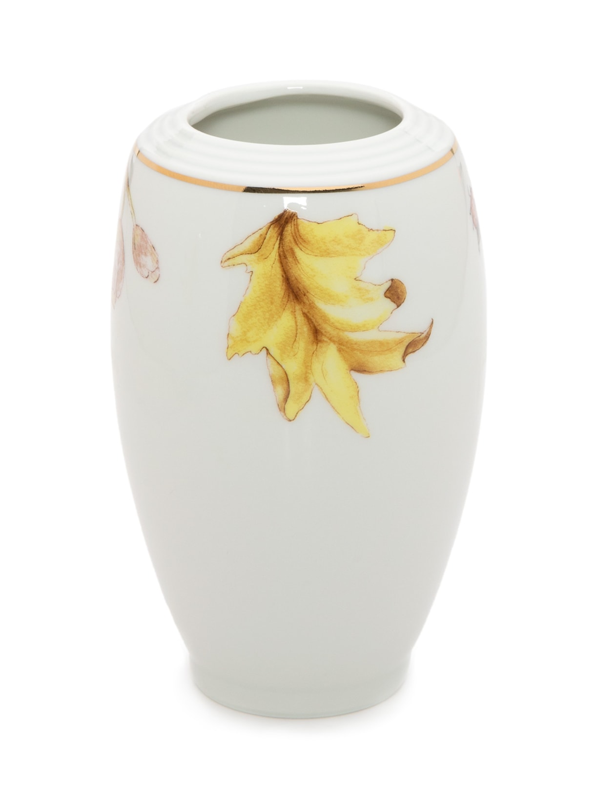 Set Vaso Campo Amarelo 2 Unid Branco Tania Bulhões