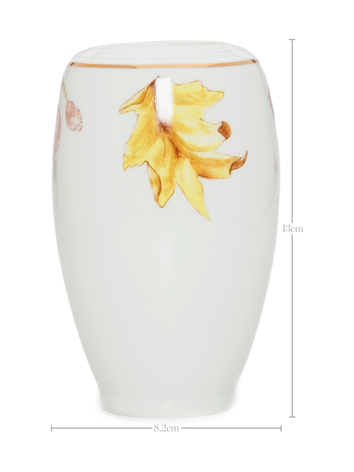 Set Vaso Campo Amarelo 2 Unid Branco Tania Bulhões
