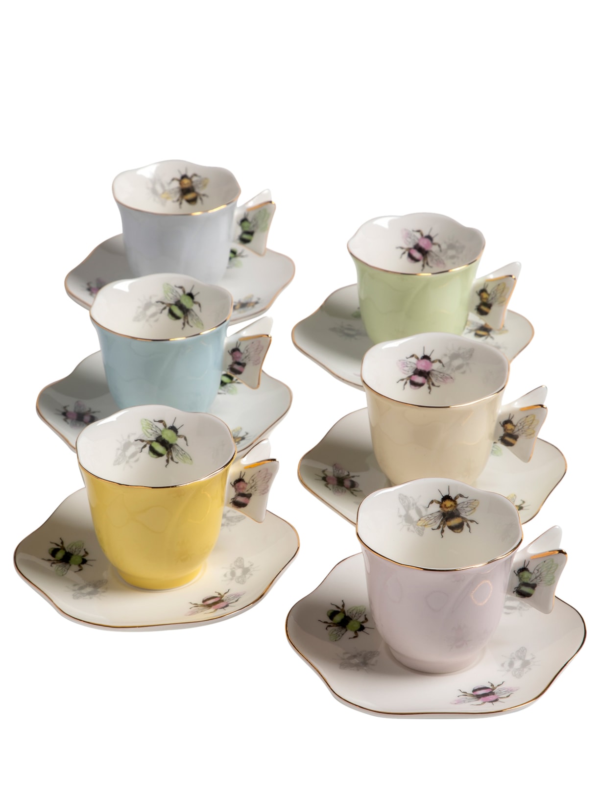 Set Xícara De Café Abelha 6pc