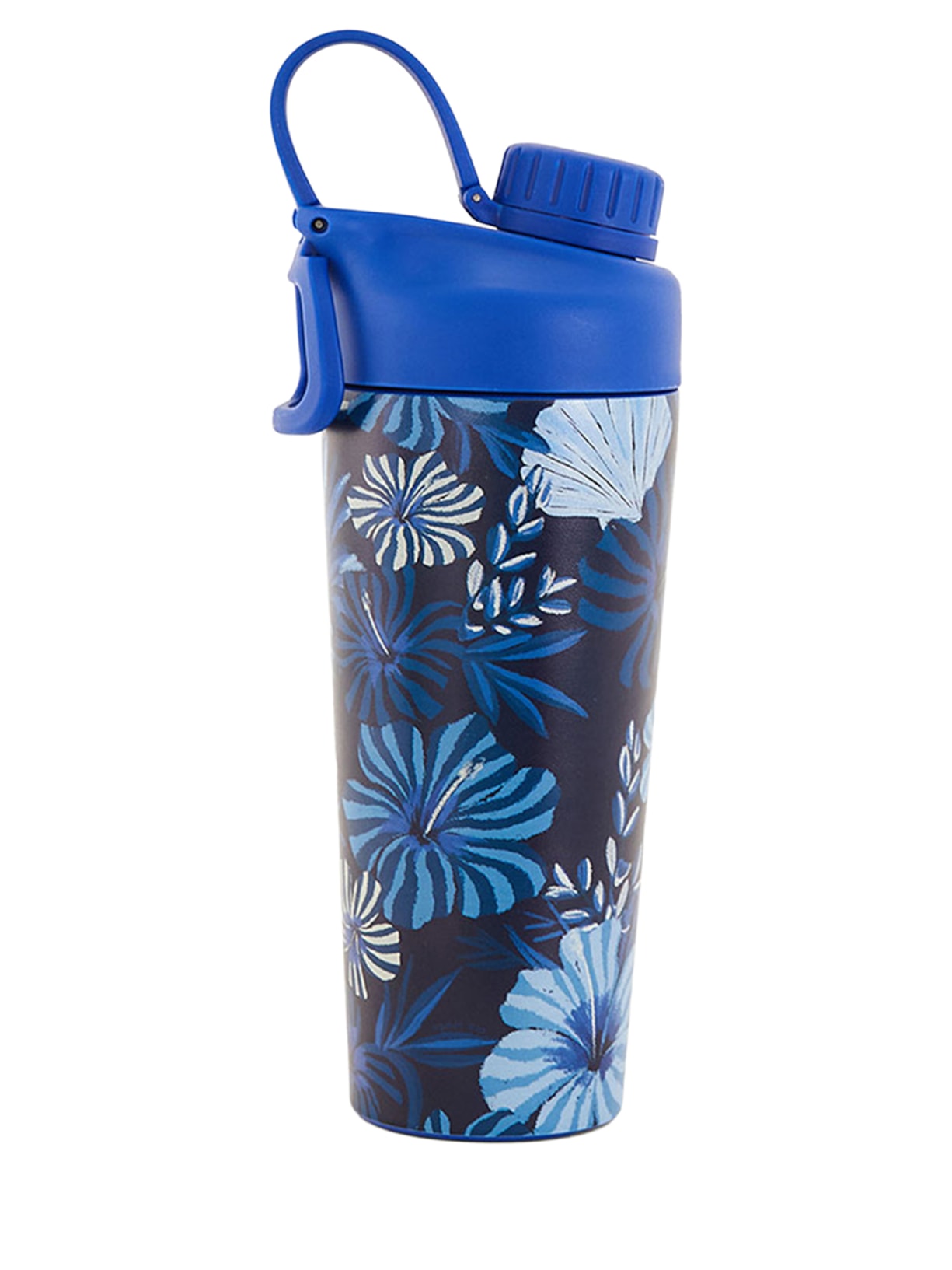 Shaker Térmico Feminino Hibisco do Mar 700ml Azul Farm Etc