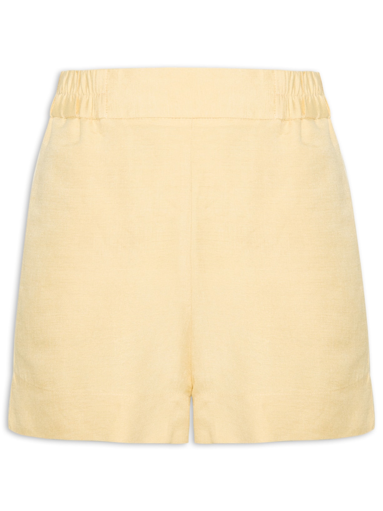 Short Basic Amarelo Com Cós De Elastico Amarelo Animale