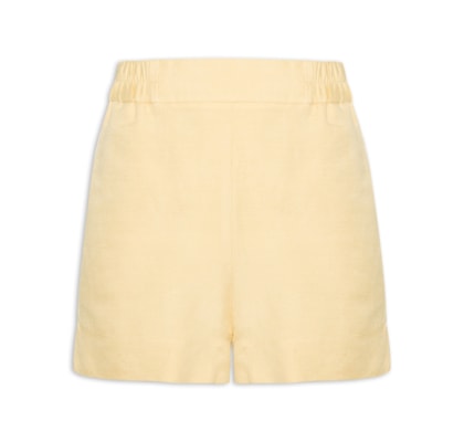 Short Basic Amarelo Com Cós De Elastico - Amarelo