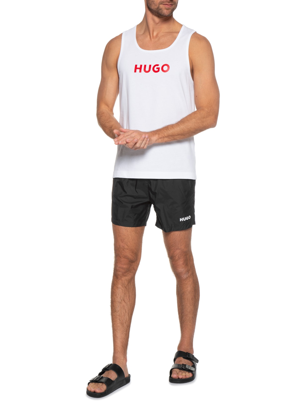 Short Beachwear Masculina Haiti Preto Hugo