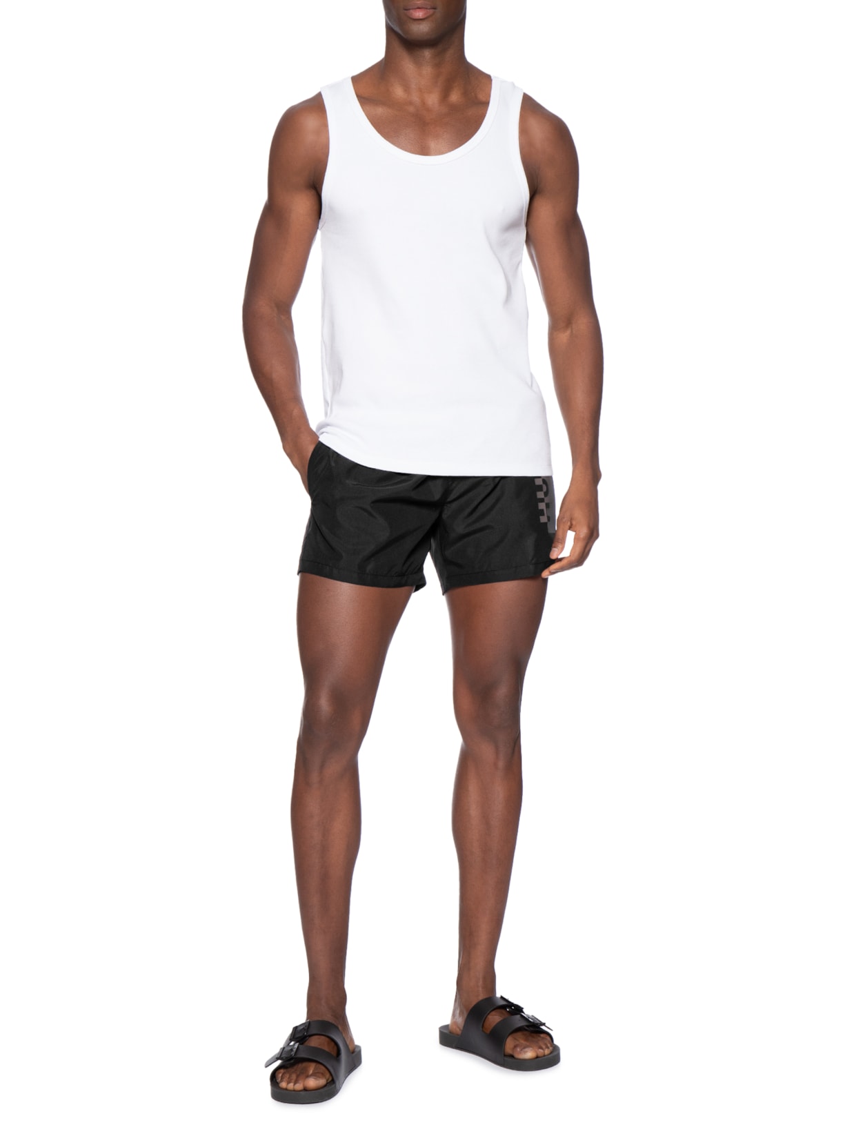 Short Beachwear Masculino Abas Preto Hugo