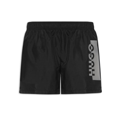 Short Beachwear Masculino Abas - Preto