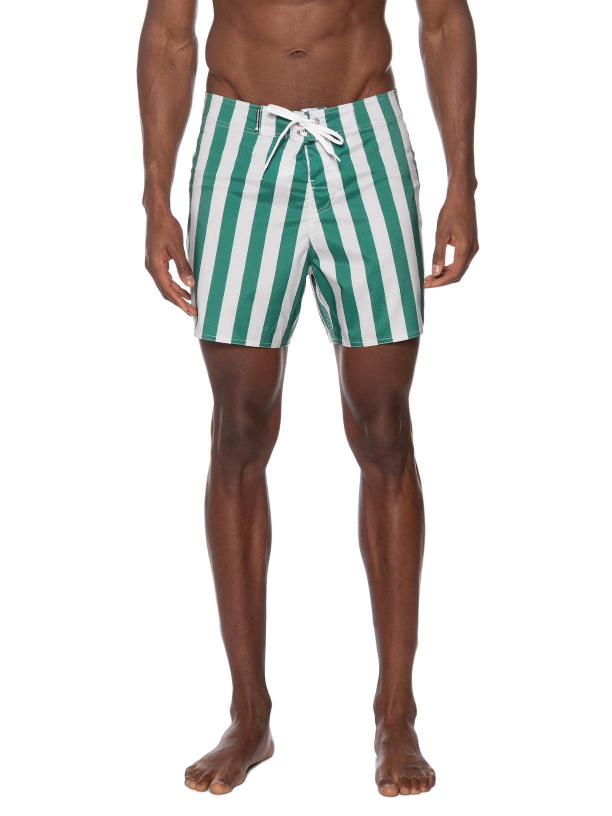 Short Beachwear Masculino Aquaone Flex Caiçara Stripe Verde Osklen