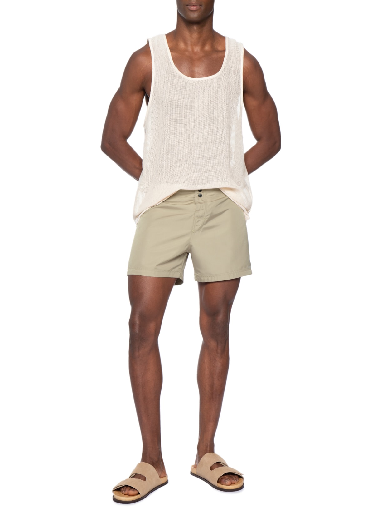 Short Beachwear Masculino Aquaone New Britt Bege Osklen