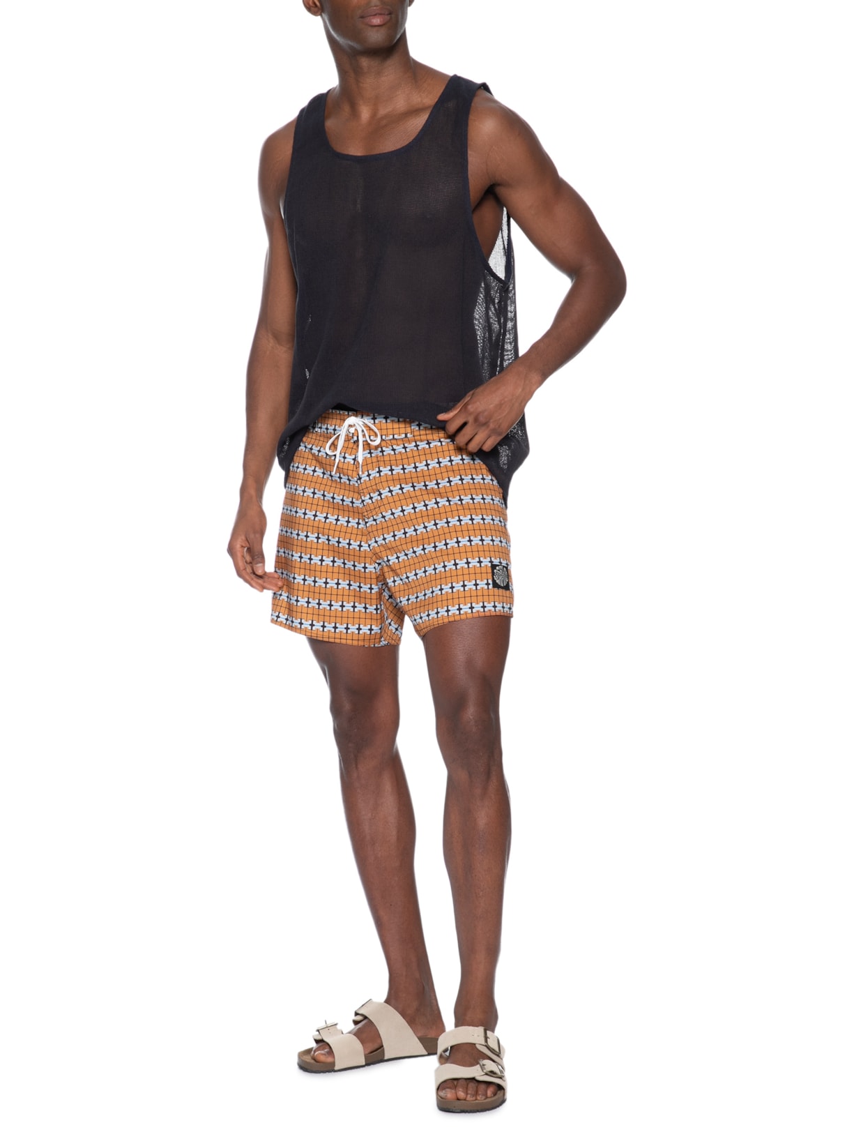Short Beachwear Masculino Bricks Marrom Osklen
