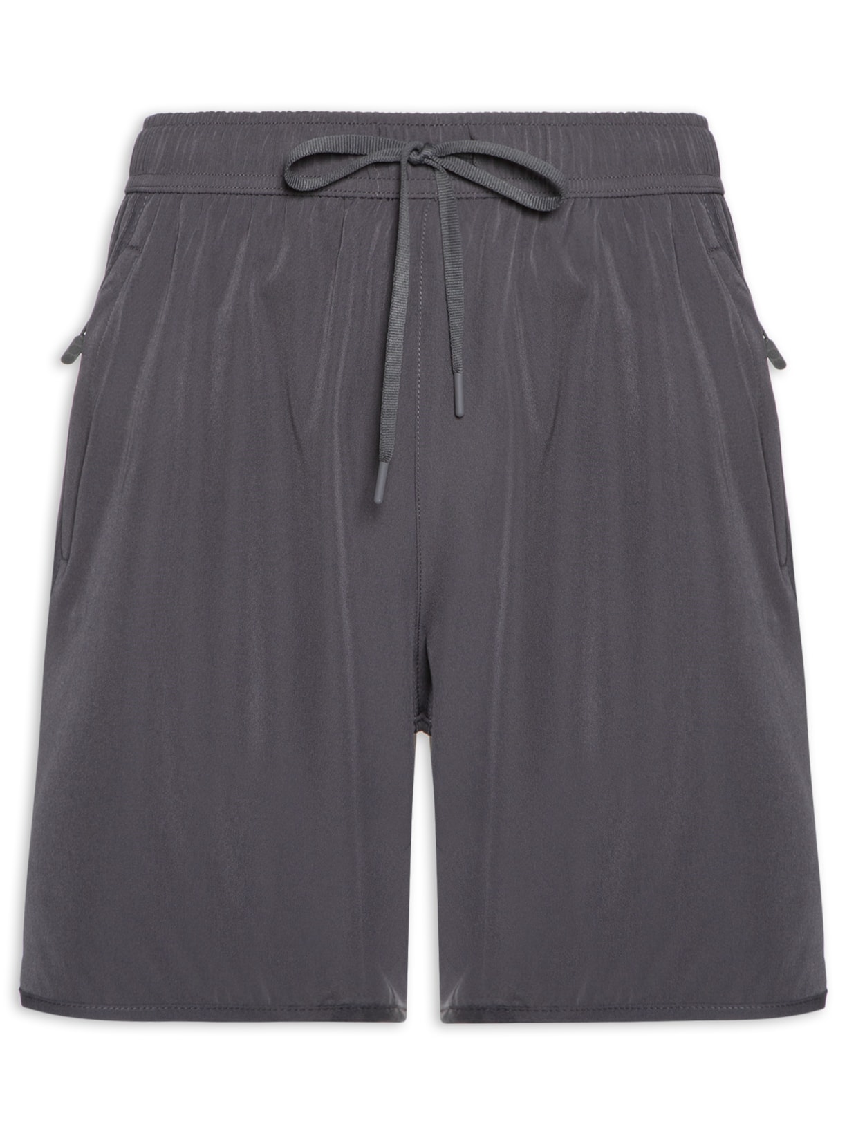 Short Beachwear Masculino com Zíper no B - Cinza