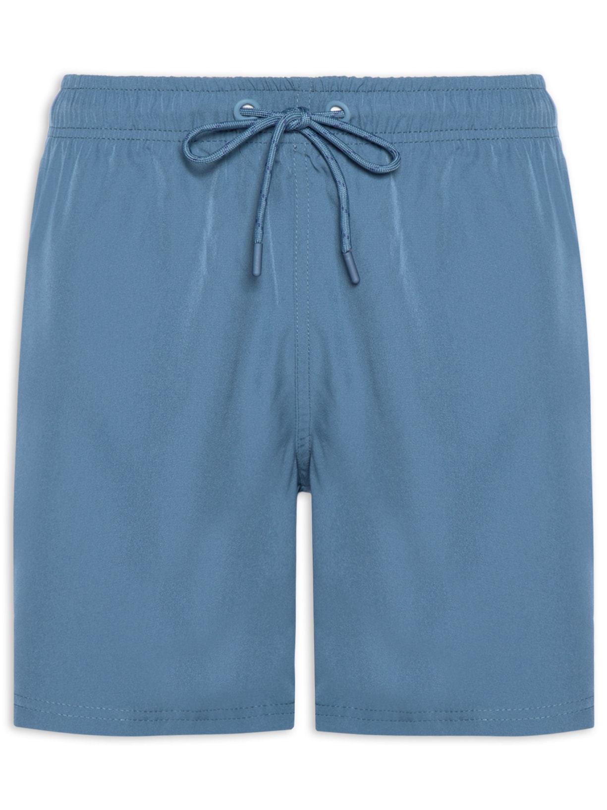 Short Beachwear Masculino Liso Azul Basiq Men
