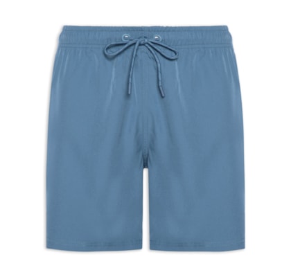 Short Beachwear Masculino Liso - Azul