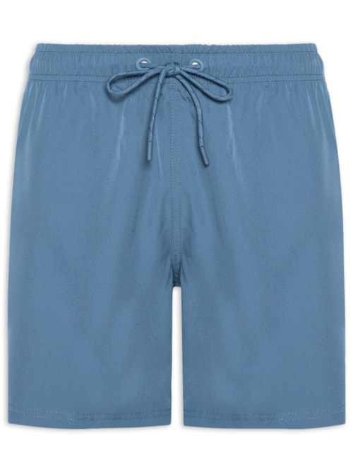 Short Beachwear Masculino Liso - Azul