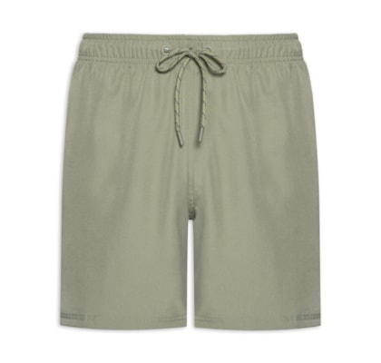 Short Beachwear Masculino Liso - Verde