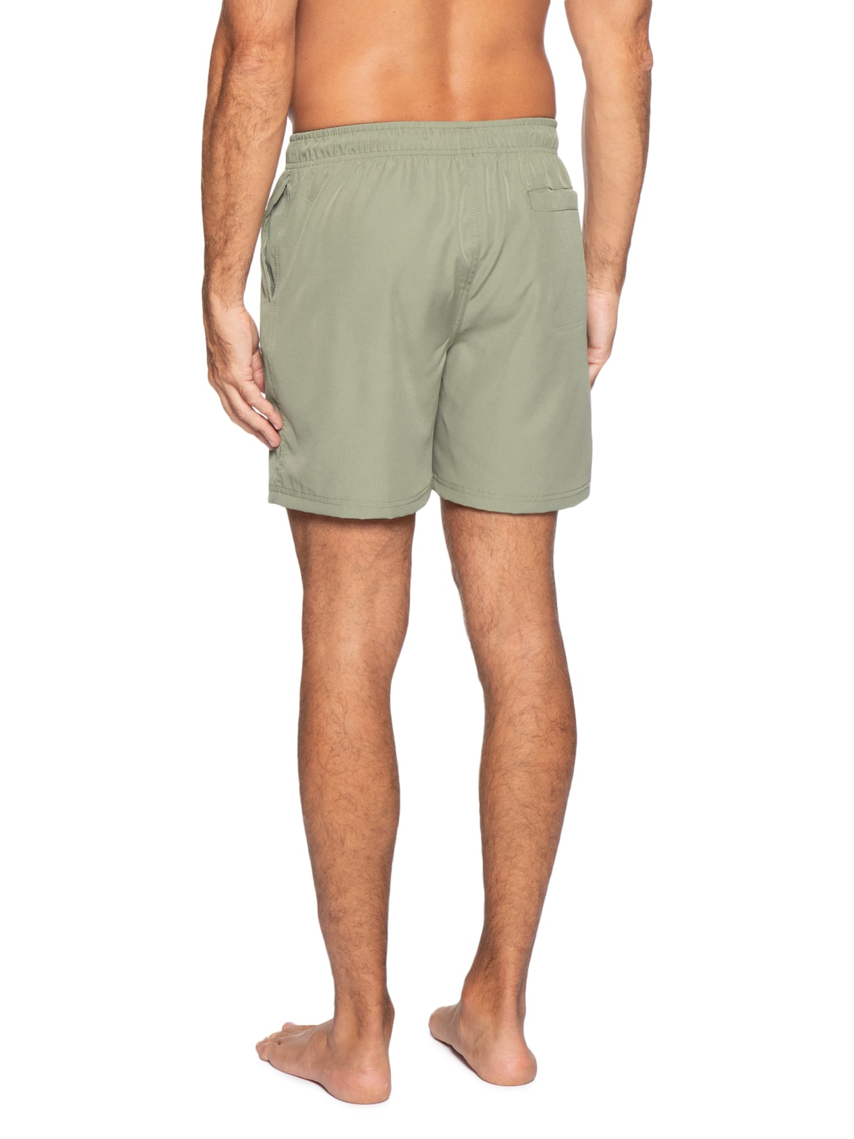 Short Beachwear Masculino Liso Verde Basiq Men