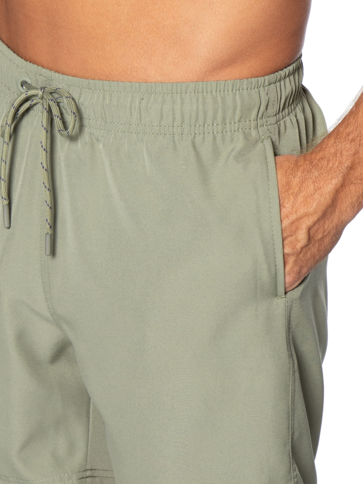 Short Beachwear Masculino Liso Verde Basiq Men