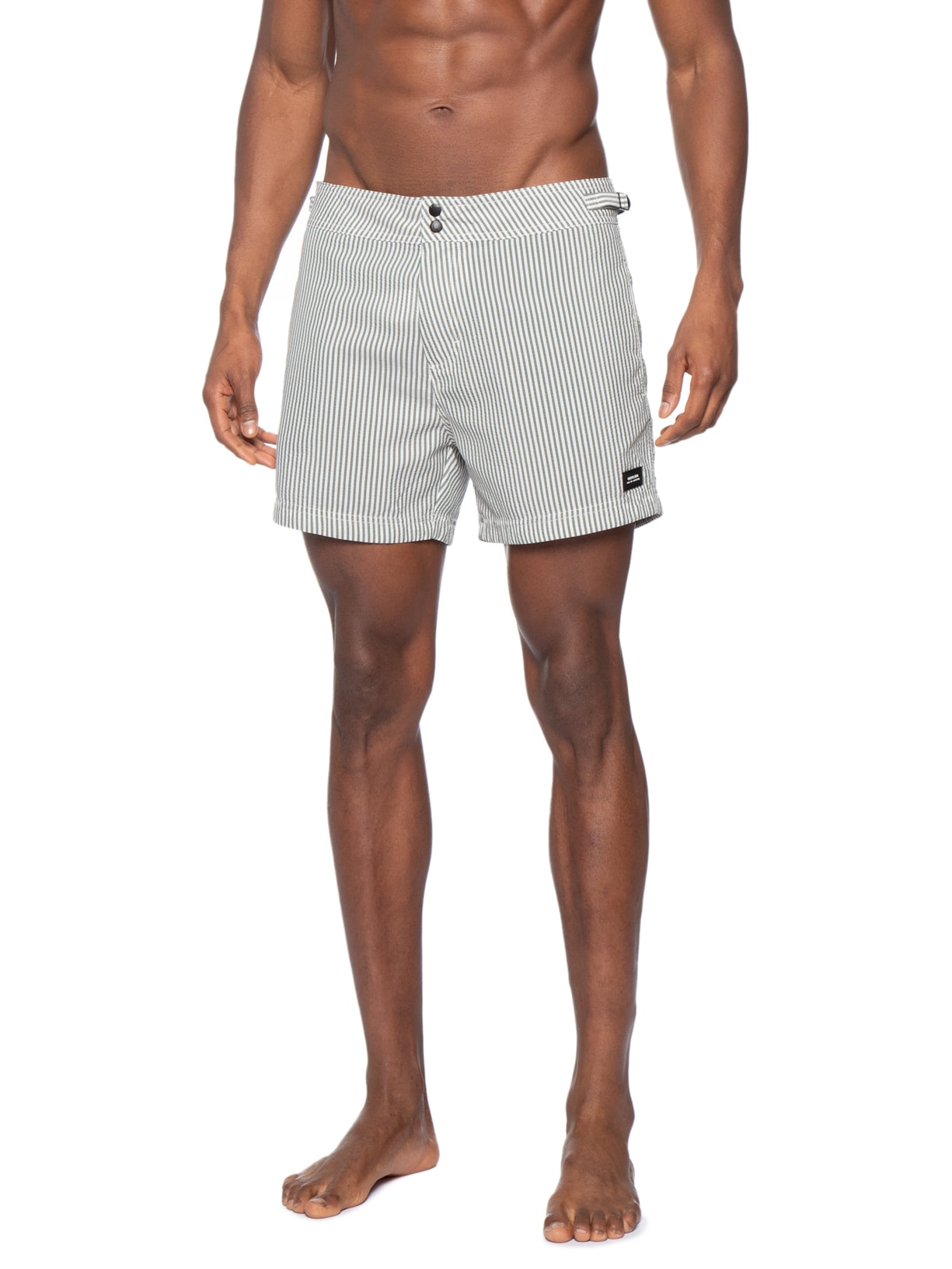 Short Beachwear Masculino Litoral Stripes Verde Osklen