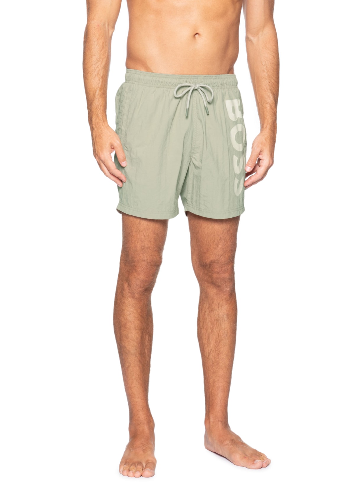 Short Beachwear Masculino Octopus Bege Boss