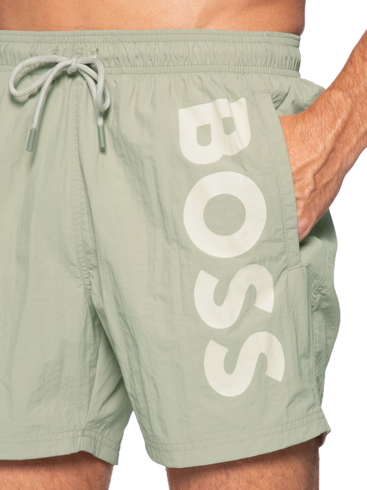 Short Beachwear Masculino Octopus Bege Boss