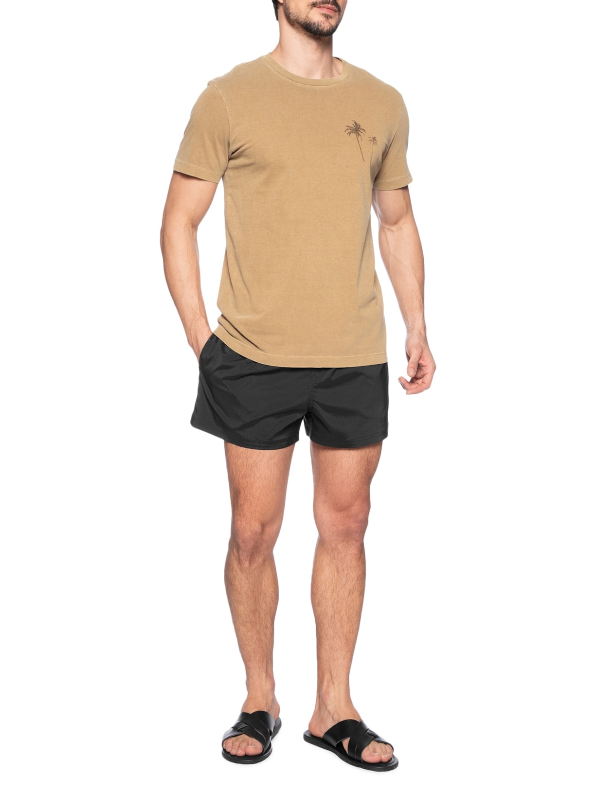 Short Beachwear Masculino Resort Aquaone Ride Preto Osklen