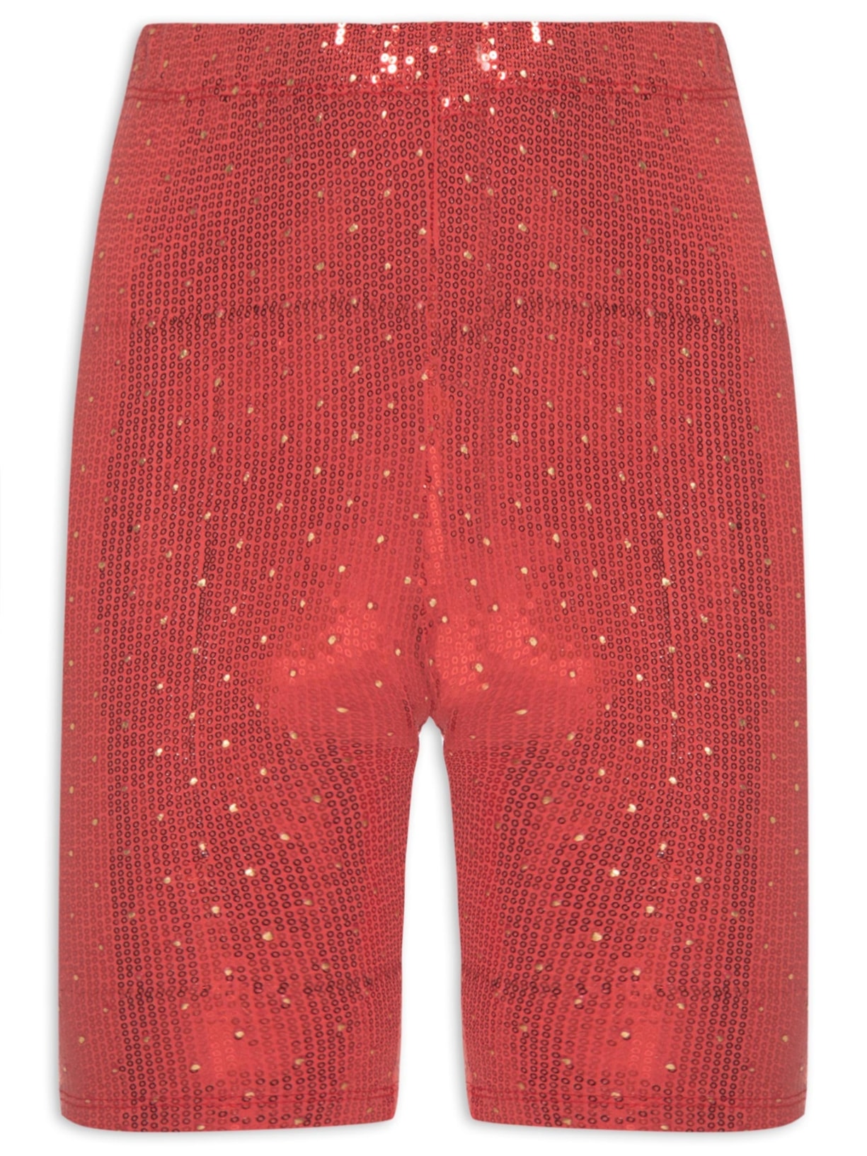 Short Biker Paetê Carnaval - Vermelho