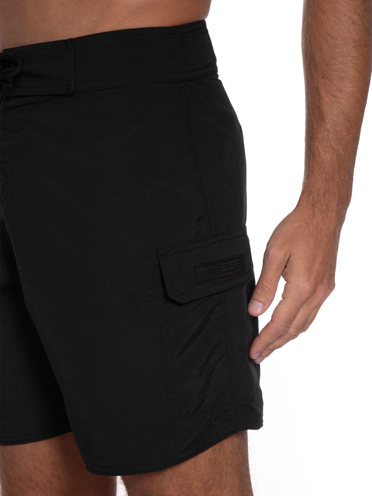 Short Boardshorts Wind Pocket Preto Kour