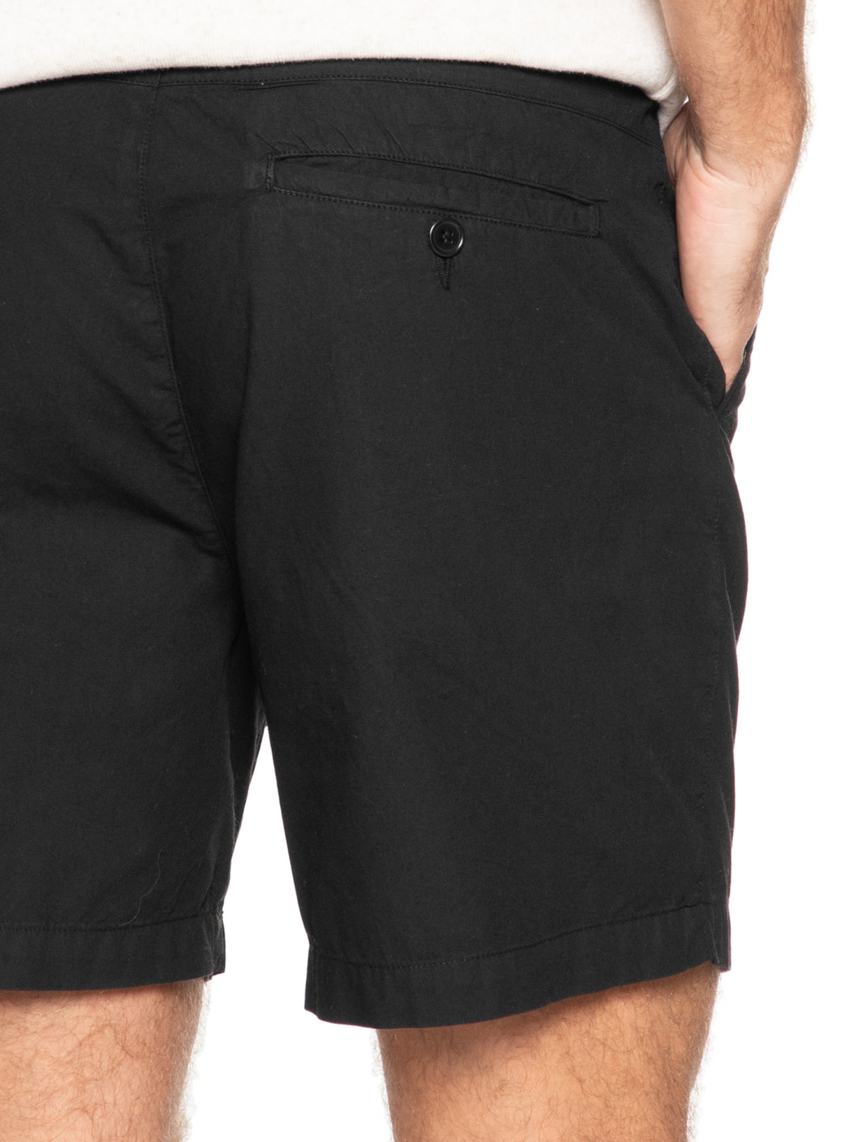 Short Casual De Linho Masculina Flow Preto Osklen