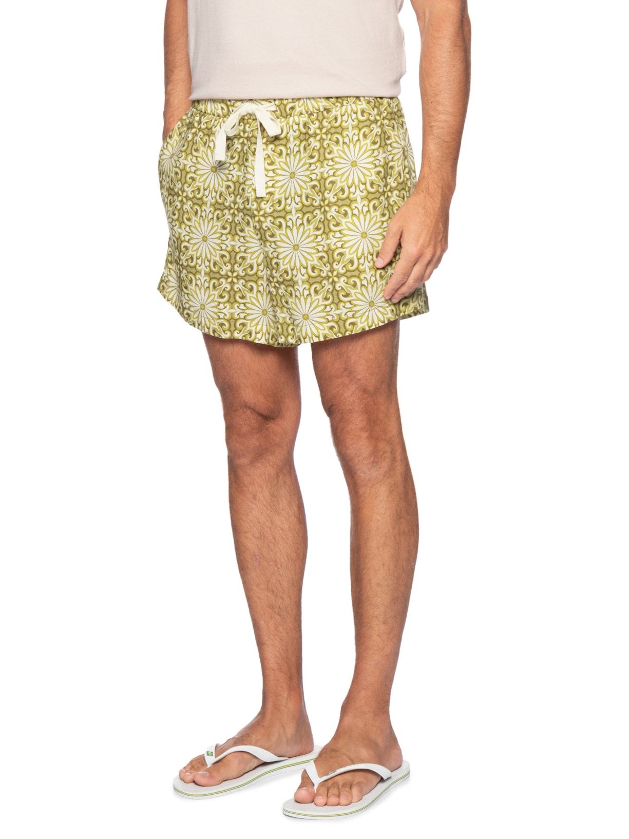 Short Casual Masculina PJ Rustic Caiçara Amarelo Osklen