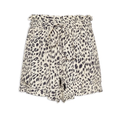 Short Clochard Feminino  Onça Abby - Preto