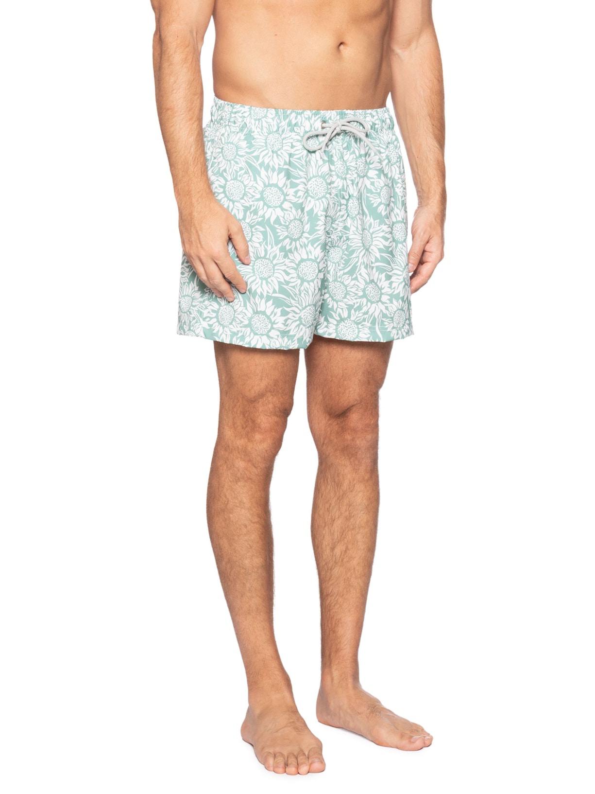 Short De Praia Masculino Girassol Verde Zapalla