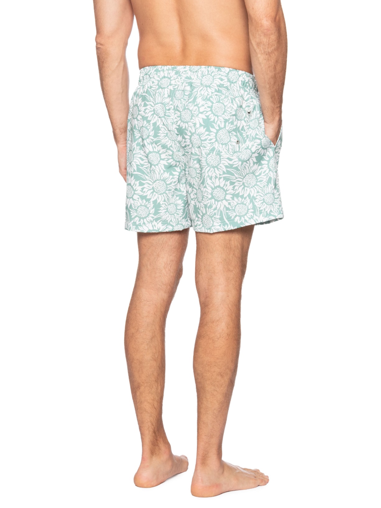 Short De Praia Masculino Girassol Verde Zapalla