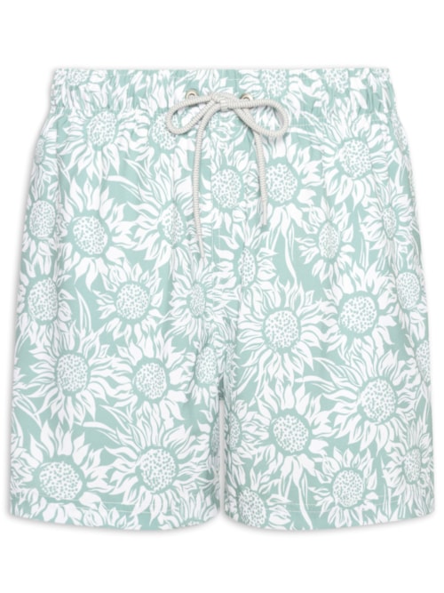 Short De Praia Masculino Girassol - Verde