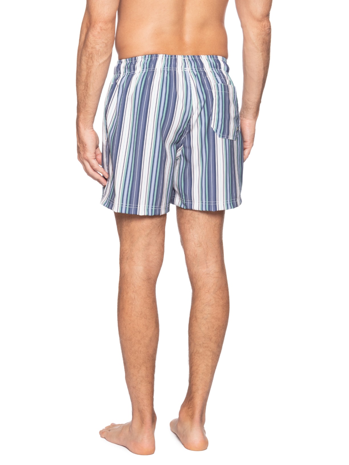 Short De Praia Masculino Listras Verde Zapalla