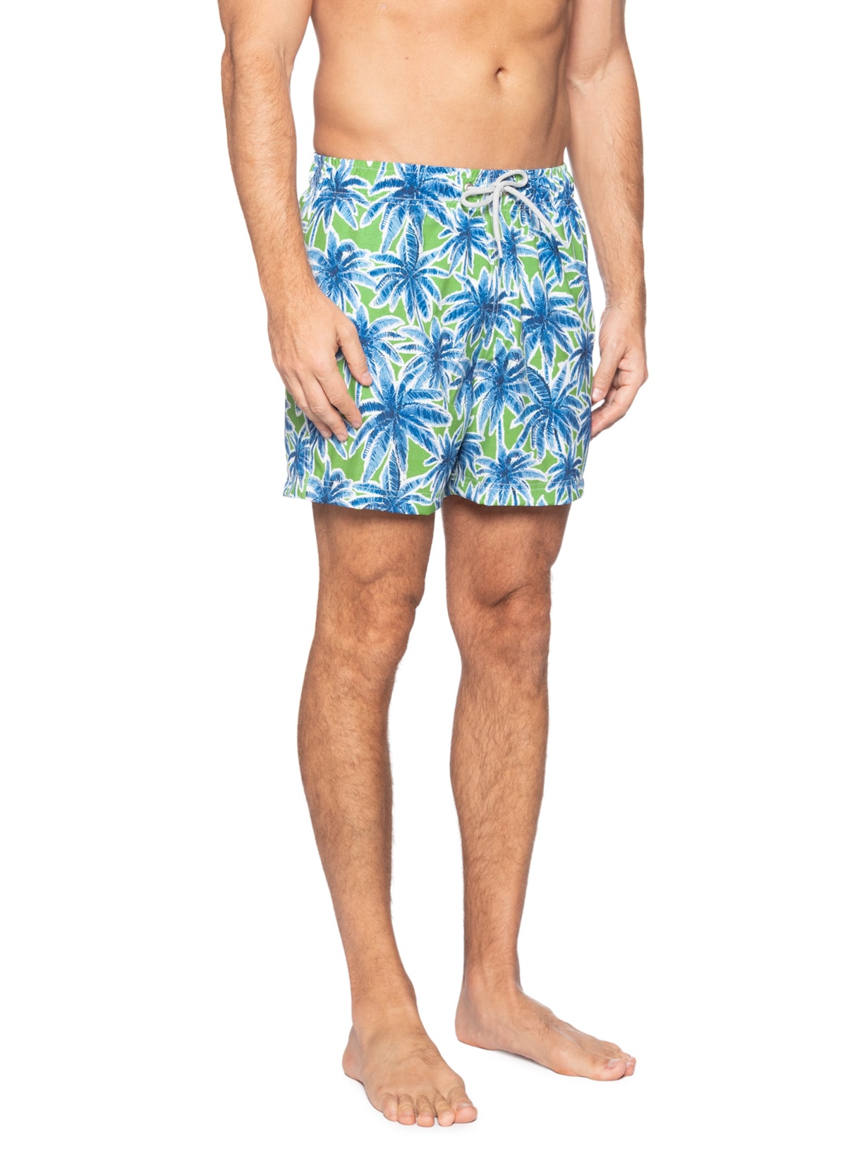 Short De Praia Masculino Palmeira Verde Zapalla