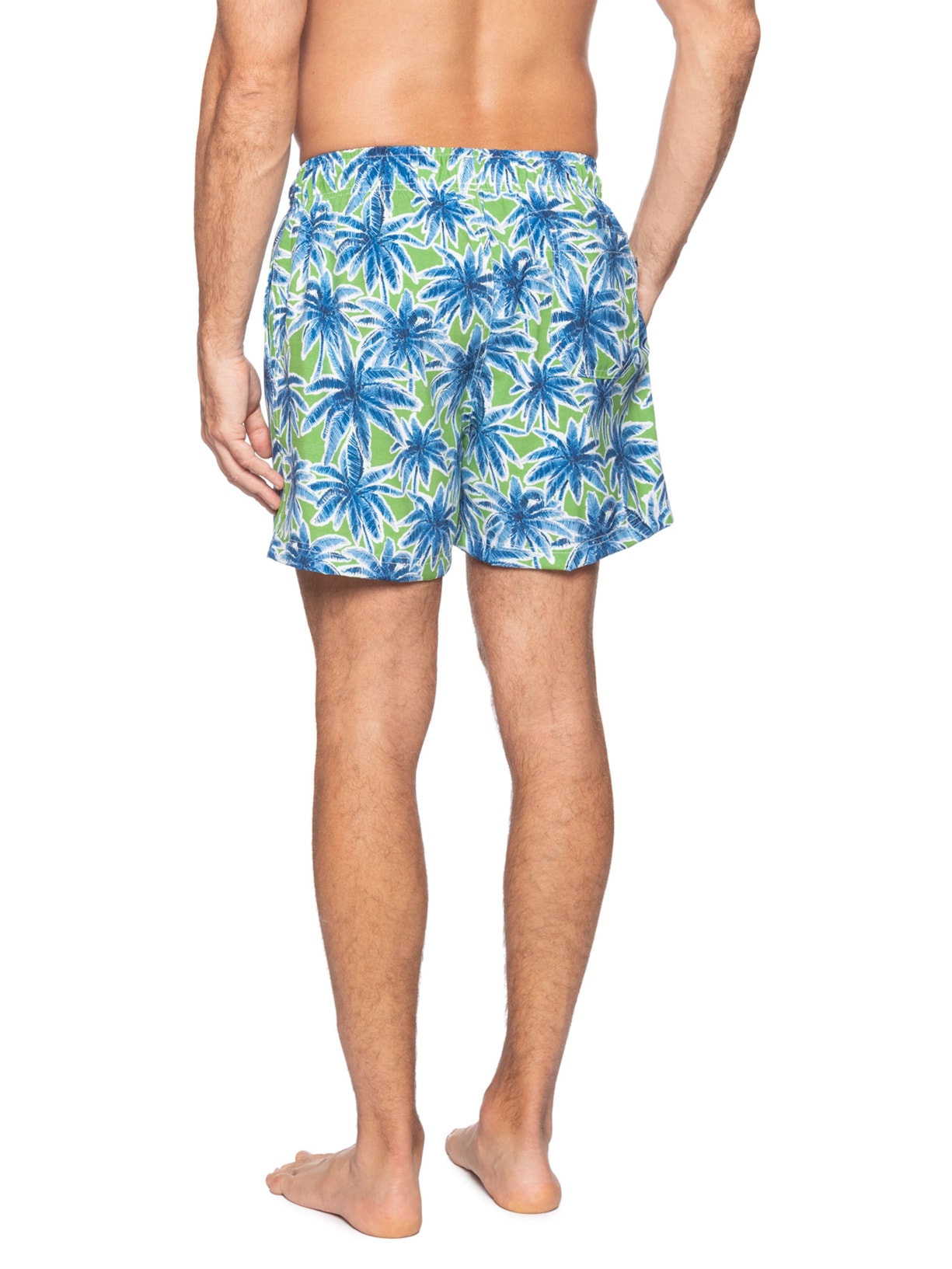 Short De Praia Masculino Palmeira Verde Zapalla