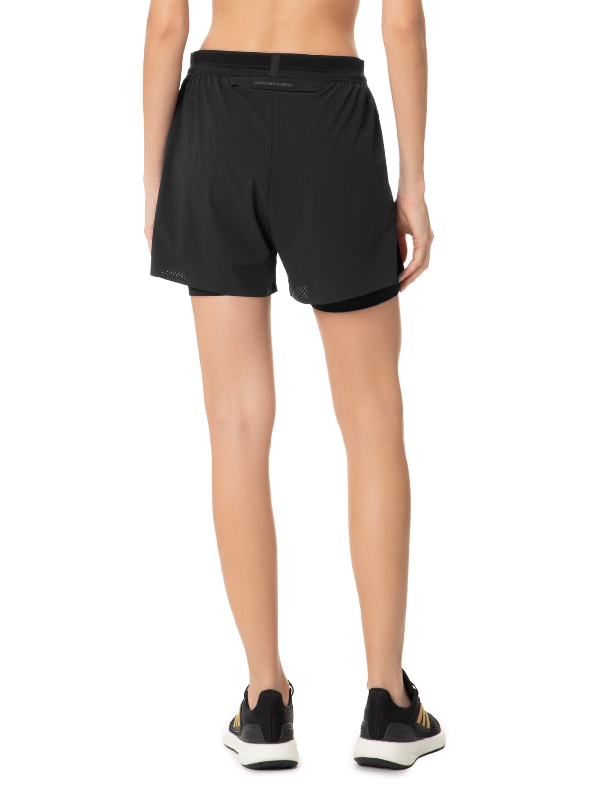 Short Feminino 3 Performance 2/1 Preto On Running
