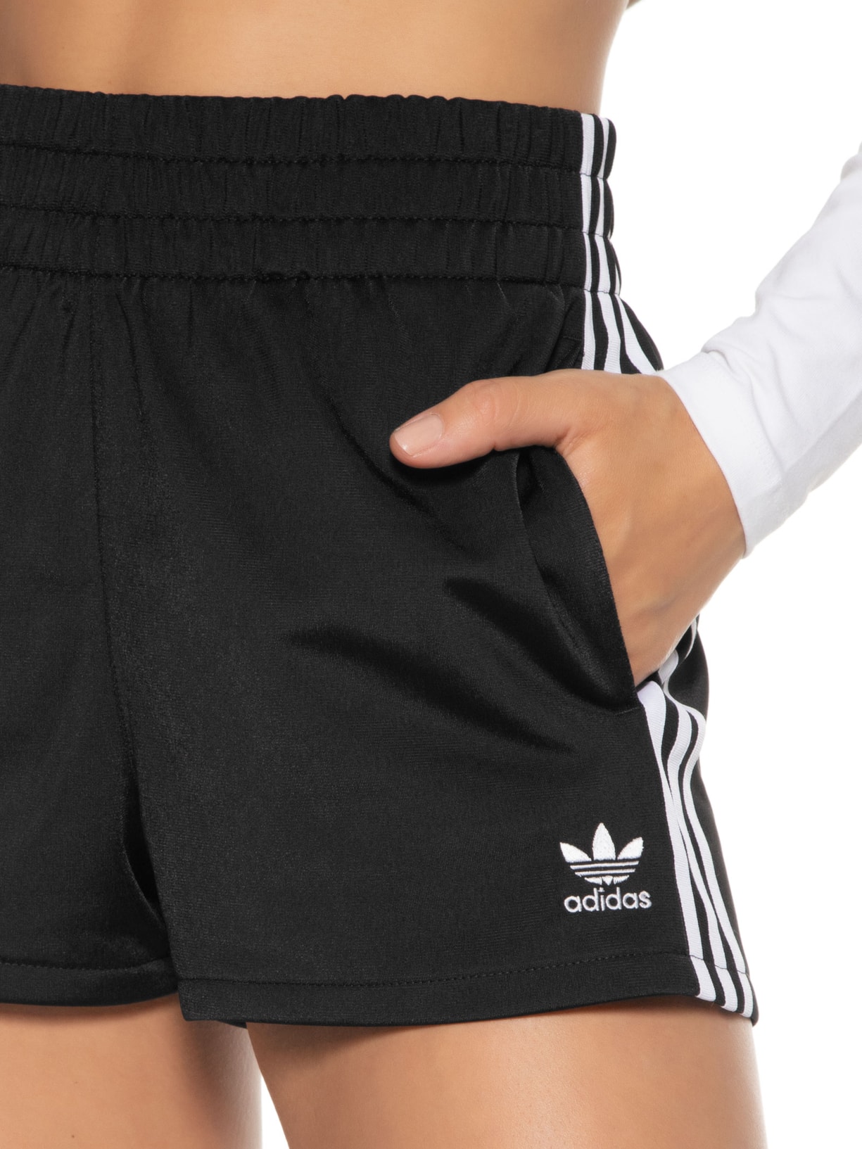 Short Feminino 3 Stripes Preto Adidas Originals
