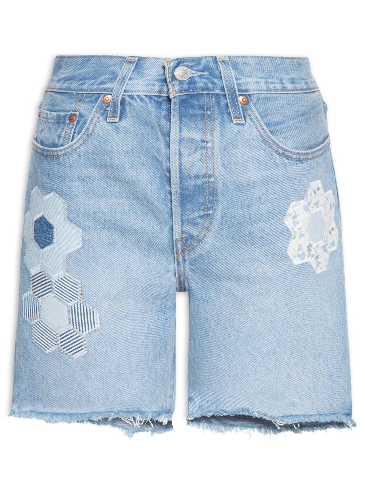 Short Feminino 501® Mid Thigh Azul Levi's
