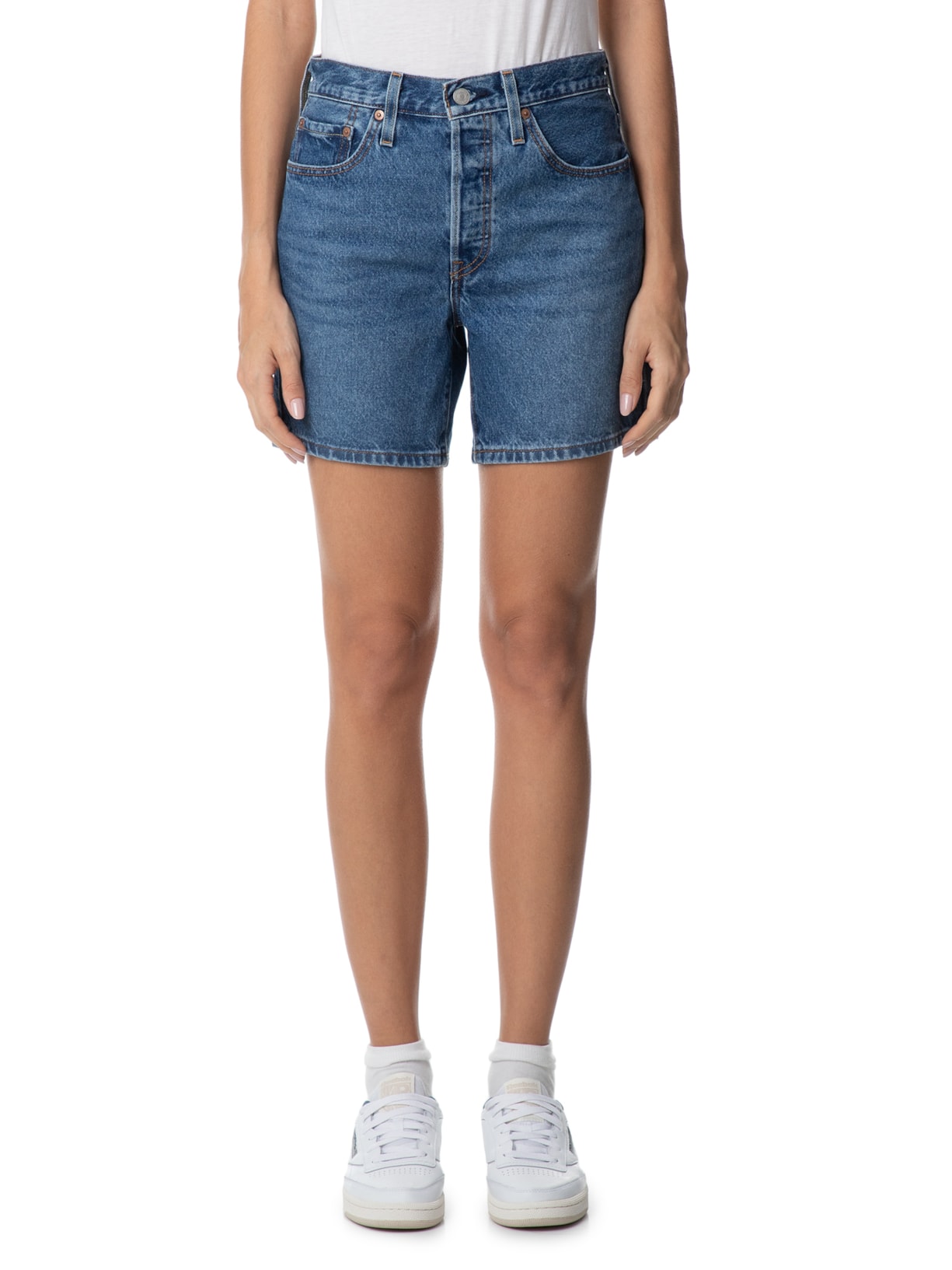 Short Feminino 501® Mid Thigh Azul Levi's