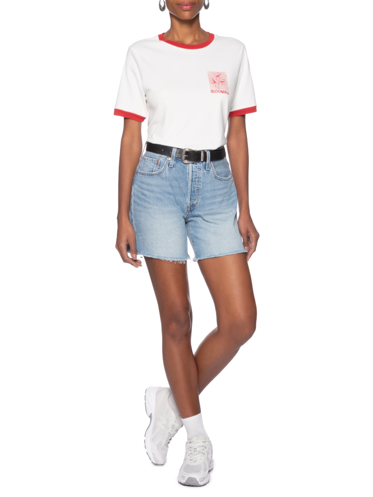 Short Feminino 501® Original Mid Thigh Lw Azul Levi's