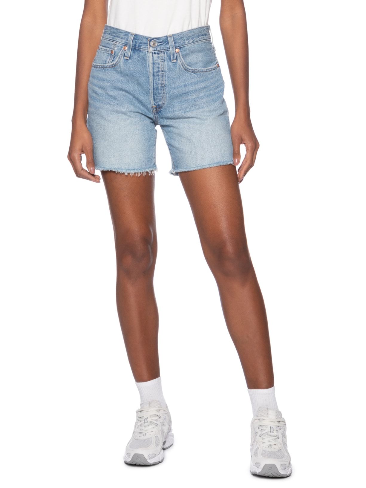 Short Feminino 501® Original Mid Thigh Lw Azul Levi's