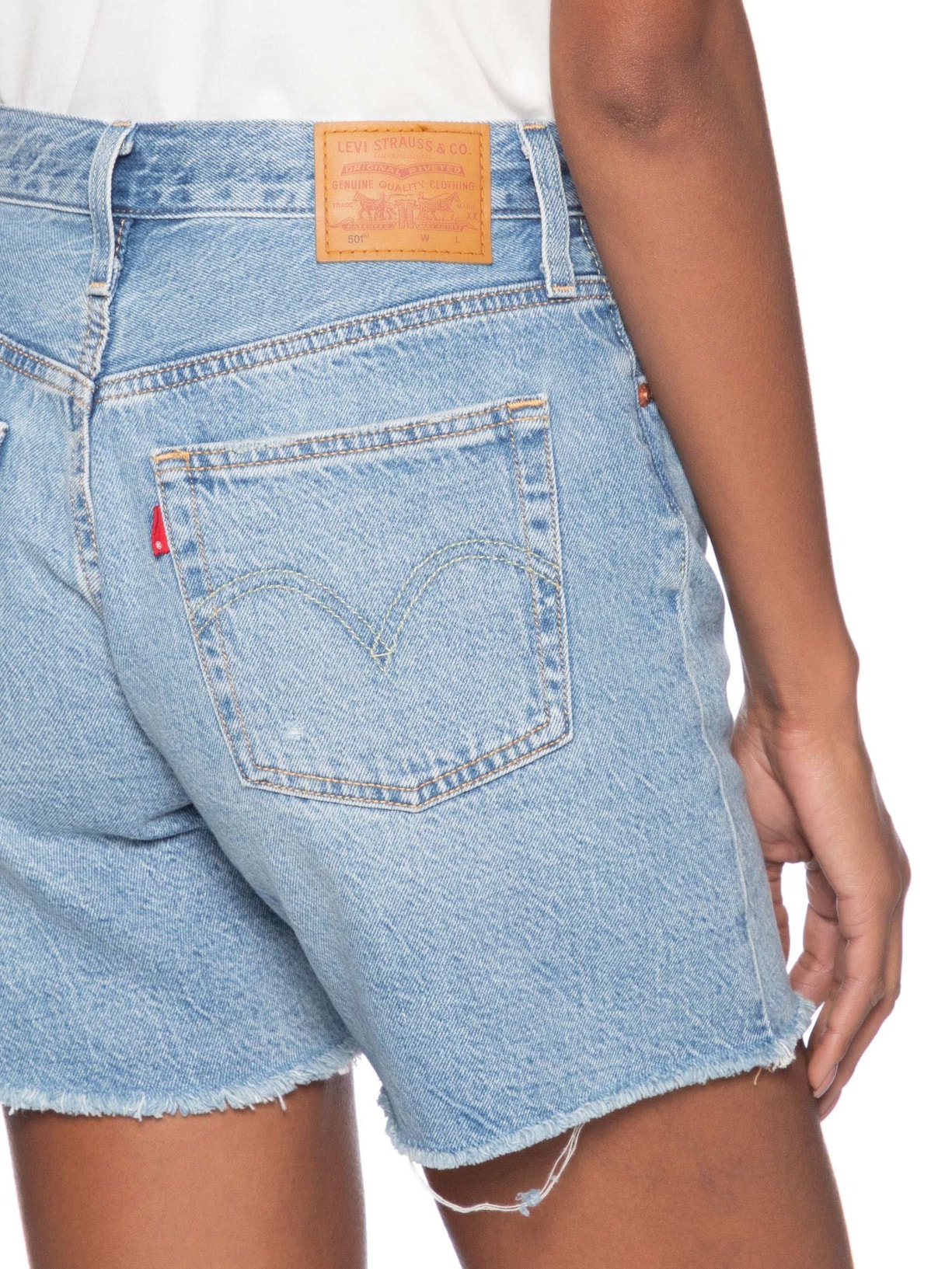 Short Feminino 501® Original Mid Thigh Lw Azul Levi's