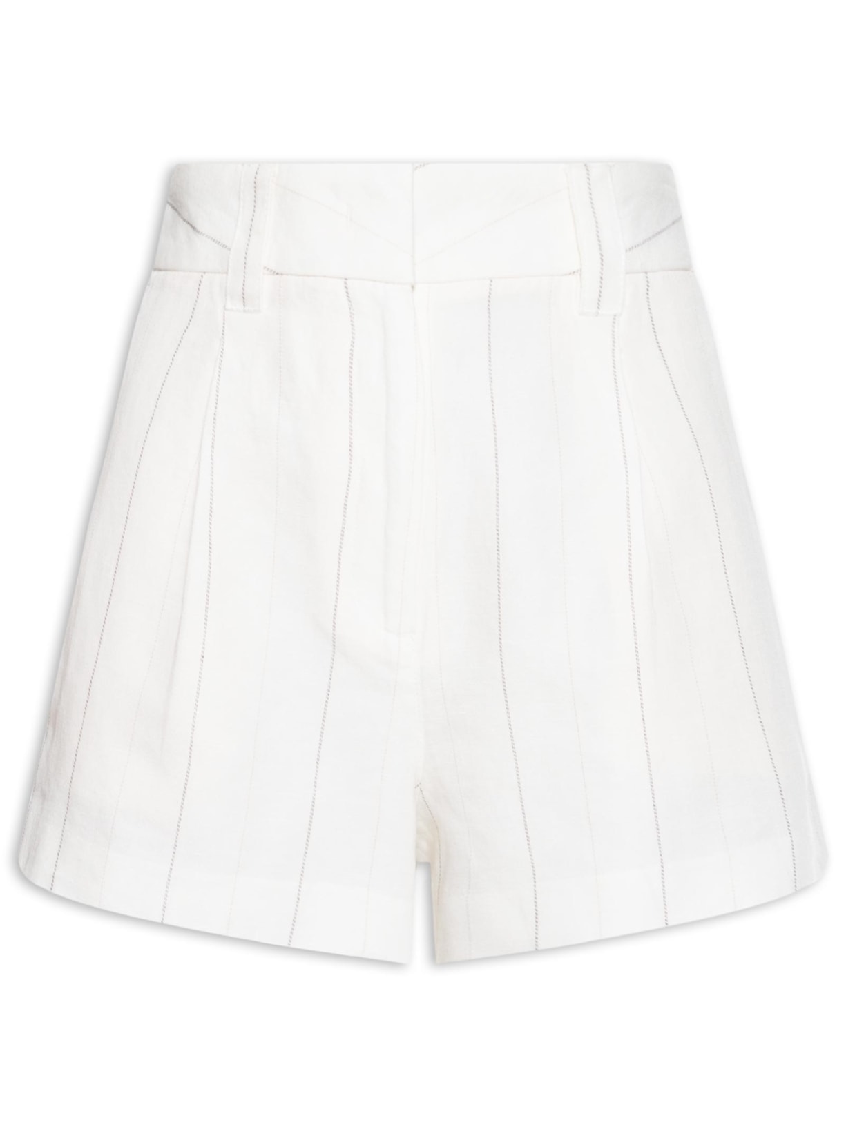 Short Feminino Alfa Listrada - Branco
