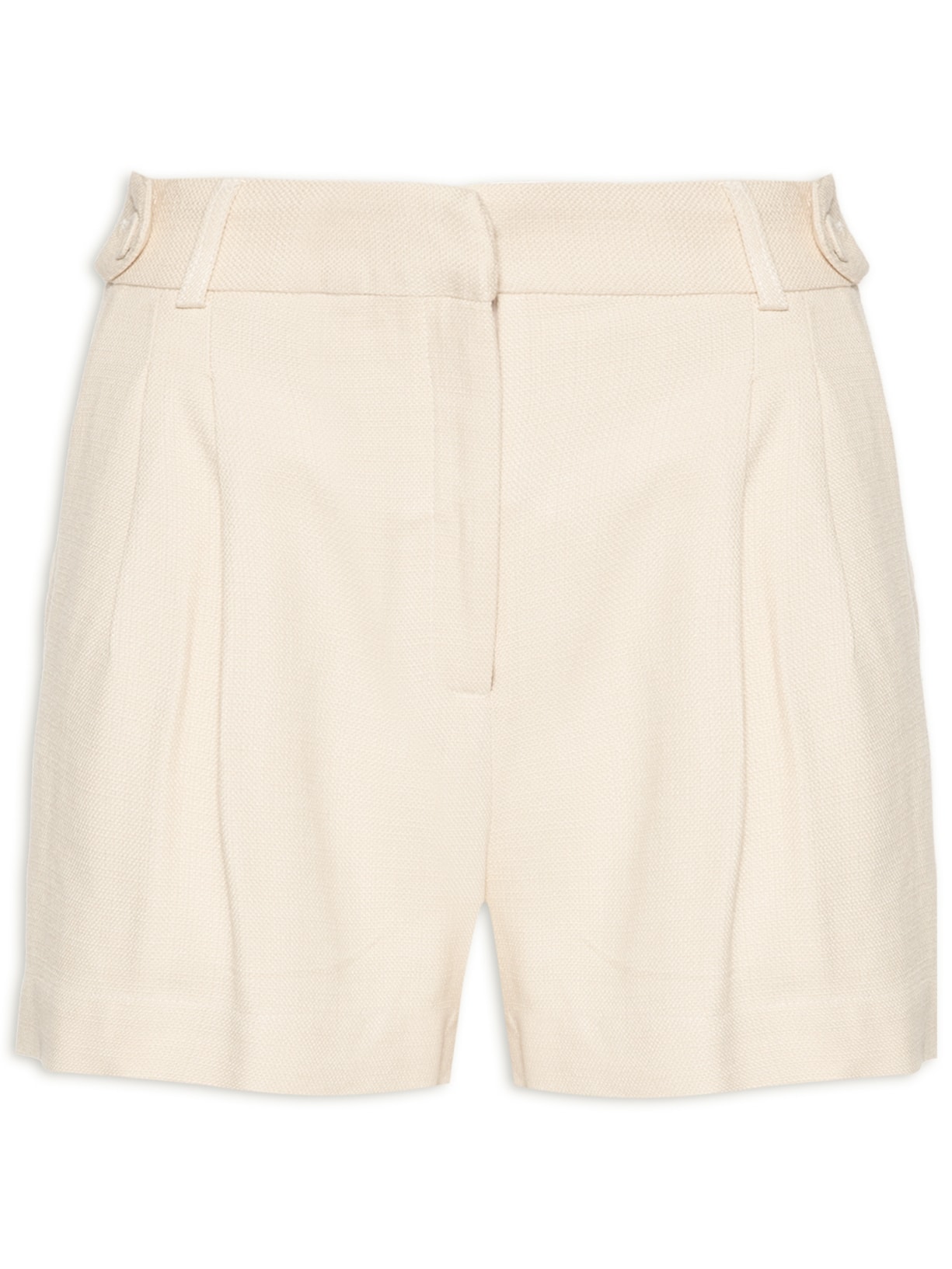 Short Feminino Alfaiataria Aleta Cós - Bege