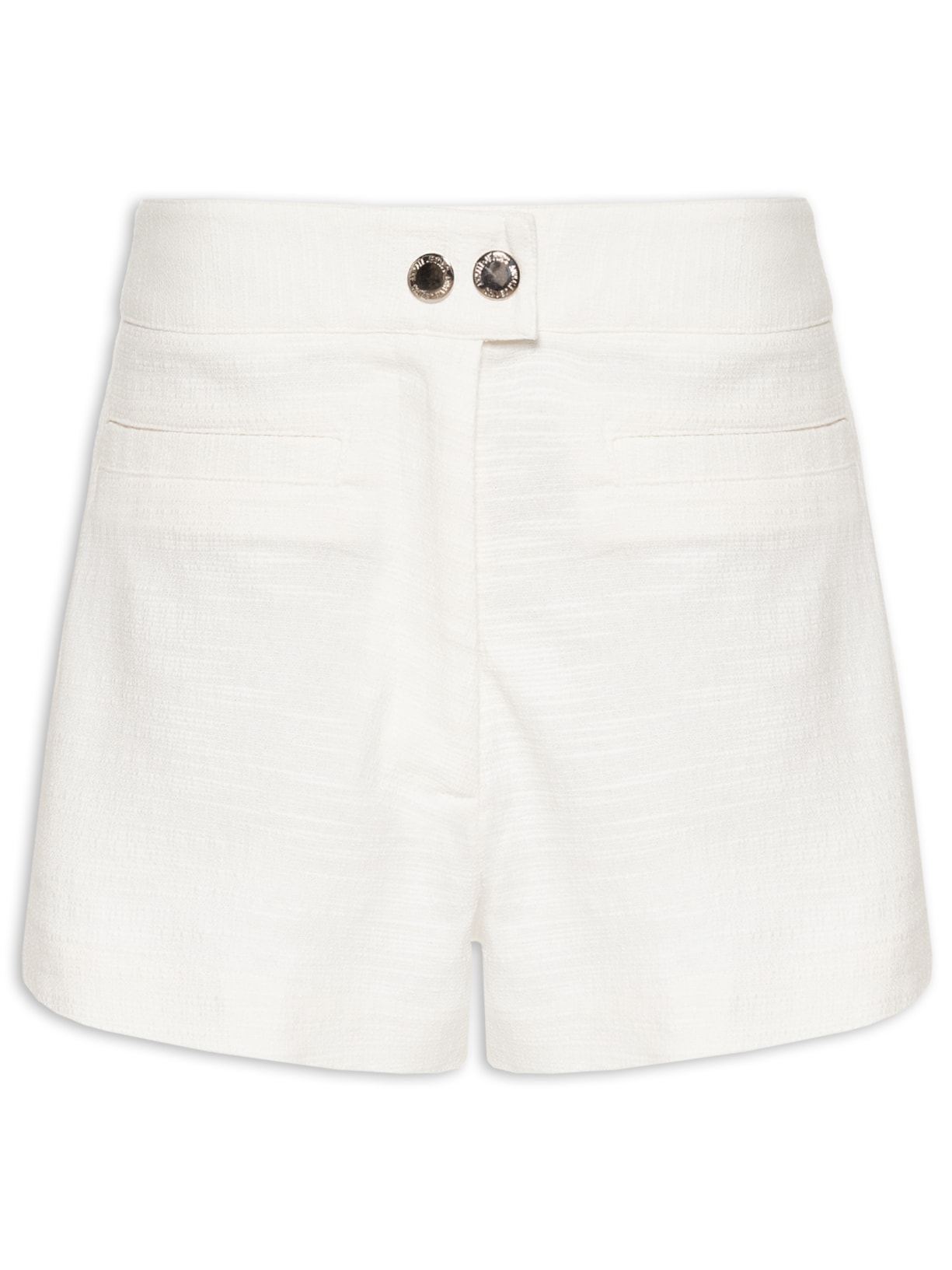 Short Feminino Alfaiataria Atoalhado Branco Animale Jeans