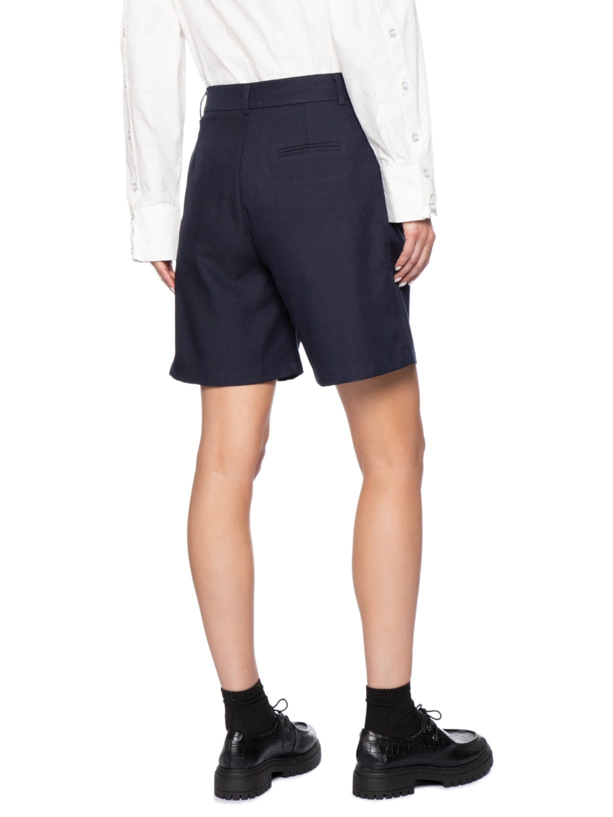 Short Feminino Alfaiataria Azul Basiq